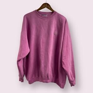 Stone Aged Rock Wear Pink Sweatshirt Vintage Pink Dyed OS Hanes Heavy